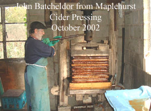 John Batcheldor Cider Making in Maplehurt 2002